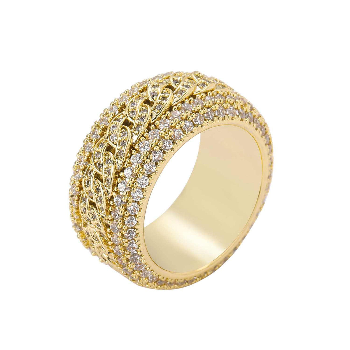 Rotating Cuban Full Diamond Ice Ring