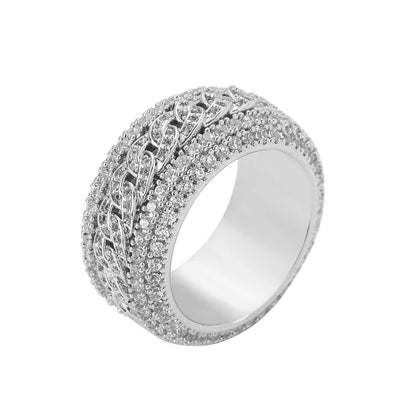 Rotating Cuban Full Diamond Ice Ring