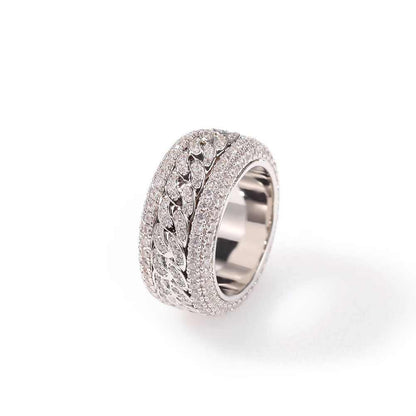 Rotating Cuban Full Diamond Ice Ring