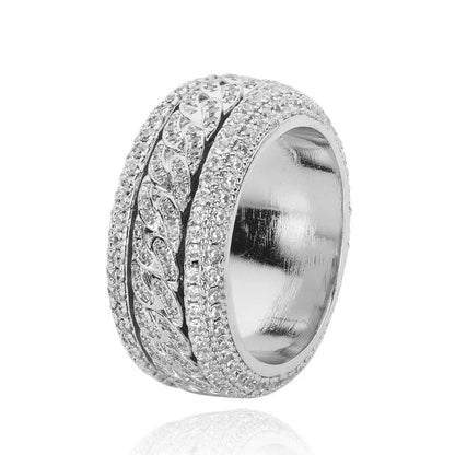 Rotating Cuban Full Diamond Ice Ring