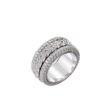 Rotating Cuban Full Diamond Ice Ring