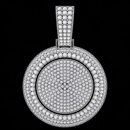 Rotating Custom 3D Letter Round Pendant – 43mm