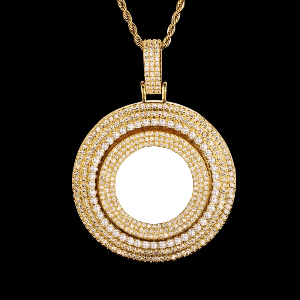 Rotating Memory Frame Photo Pendant - 65mm