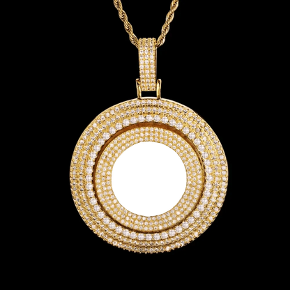 Rotating Memory Frame Photo Pendant - 65mm