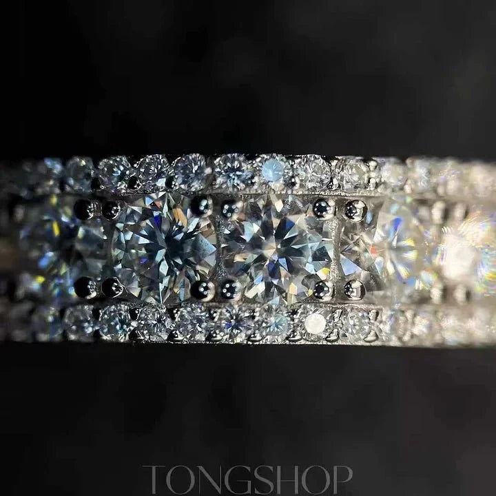 S925 4MM VVS Moissanite Ring