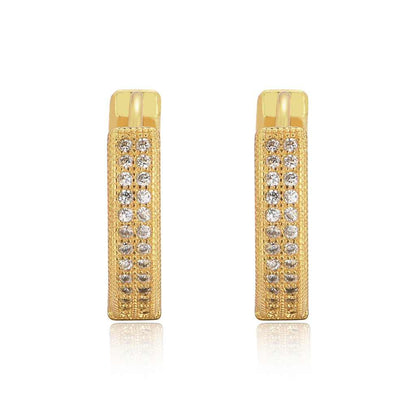 S925 Full Diamond Ice Earrings