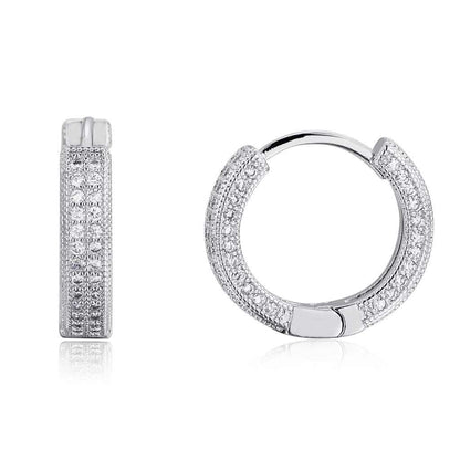 S925 Full Diamond Ice Earrings