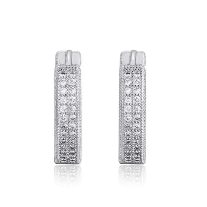 S925 Full Diamond Ice Earrings