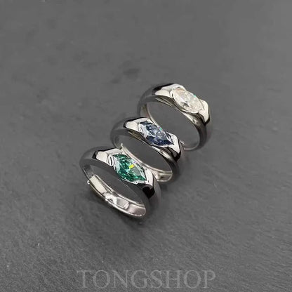 S925 Moissanite Marquise Ring With Adjustable Opening