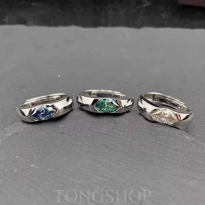 S925 Moissanite Marquise Ring With Adjustable Opening