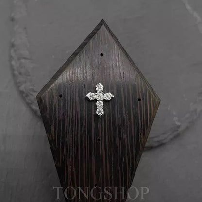 S925 VVS Moissanite Cross Stud Earrings