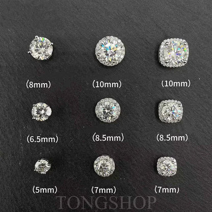 S925 VVS Moissanite Magnetic Earrings Four Claws & Rock Sugar Cube Starry Stars Full Diamond Earrings