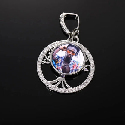 Tree of Life Memory Custom Photo Round Pendant - 35mm