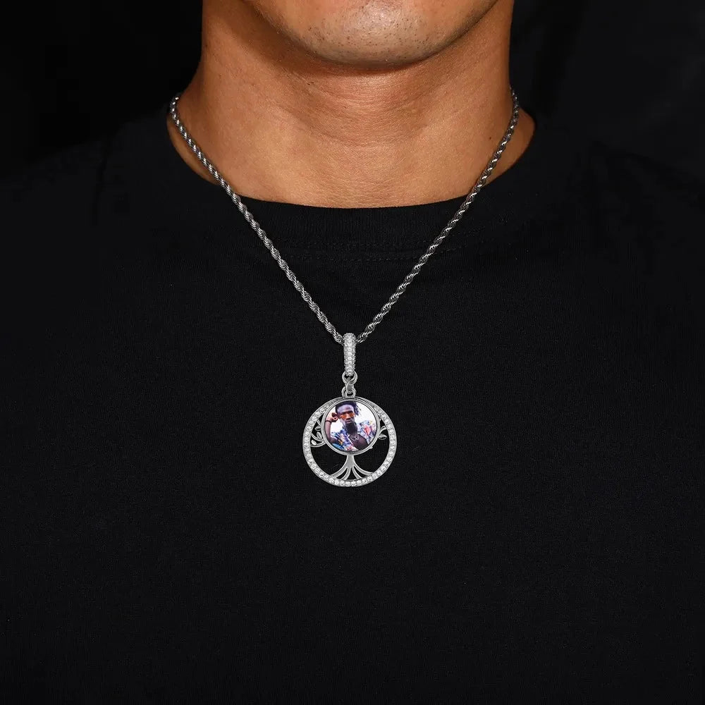 Tree of Life Memory Custom Photo Round Pendant - 35mm