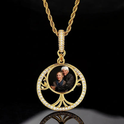 Tree of Life Memory Custom Photo Round Pendant - 35mm