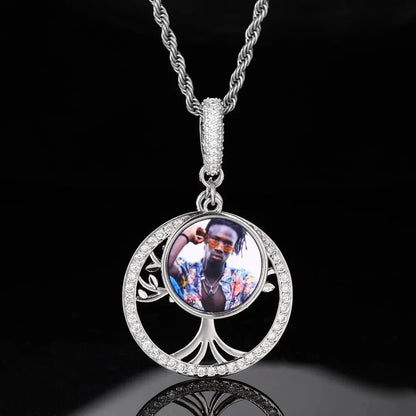 Tree of Life Memory Custom Photo Round Pendant - 35mm