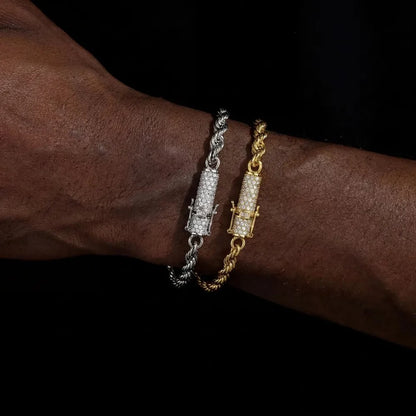 VVS Moissanite Rope Bracelet - 6mm