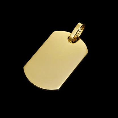Wave Pattern Dog Tag Solid Custom Photo Pendant - 30mm