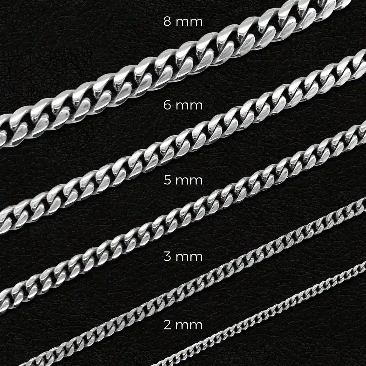 Cuban in White Gold - 6mm