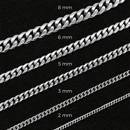 Cuban in White Gold - 6mm