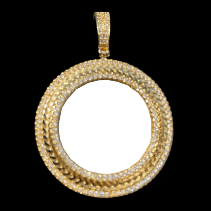 Wheat Ear Custom Photo Round Pendant - 50mm