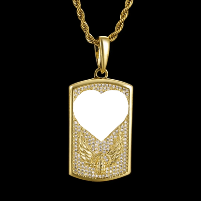 Winged Grenade Solid Dog Tag Custom Photo Pendant - 25mm